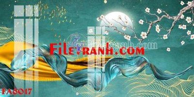 File tranh File gốc in bộ tranh decor treo tráng gương canvas FA6017 (ảnh gốc) độc quyền