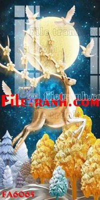 File tranh File gốc in bộ tranh decor treo tráng gương canvas FA6065 (ảnh gốc) độ nét vượt trội