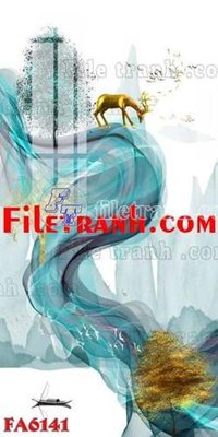 File tranh File gốc in bộ tranh decor treo tráng gương canvas FA6141 (file gốc) chuẩn màu in
