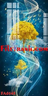 File tranh File gốc in bộ tranh decor treo tráng gương canvas FA6145 (ảnh gốc) in trần xuyên sáng