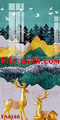 File gốc File gốc in bộ tranh decor treo tráng gương canvas FA6146 (bản quyền) cho in ấn