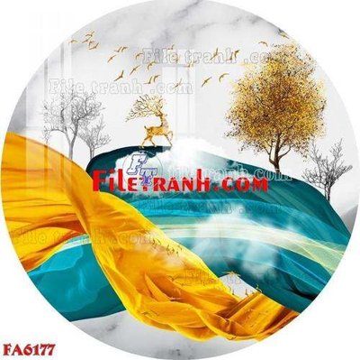 File ảnh File gốc in bộ tranh decor treo tráng gương canvas FA6177 (gốc) in poster