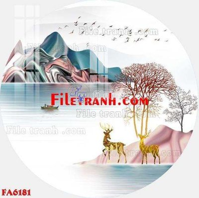 File gốc File gốc in bộ tranh decor treo tráng gương canvas FA6181 (chuẩn màu) cho in offset