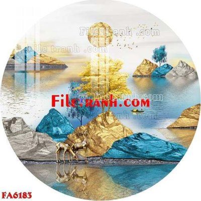 Download file File gốc in bộ tranh decor treo tráng gương canvas FA6183 (gốc) cho xưởng in