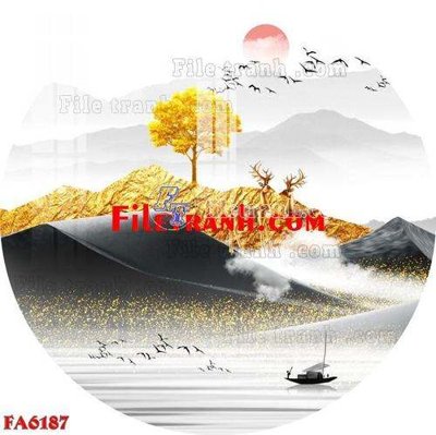 Download file File gốc in bộ tranh decor treo tráng gương canvas FA6187 (gốc) in mica bàn thờ