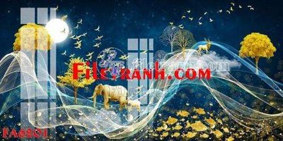 Mua file gốc File gốc in bộ tranh decor treo tráng gương canvas FA6201 (PSD) tại Filetranh.com