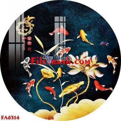 File gốc in ấn File gốc in bộ tranh decor treo tráng gương canvas FA6314 chất lượng vượt trội