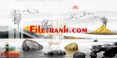 File tranh File gốc in bộ tranh decor treo tráng gương canvas FA6388 (gốc) in trên kính