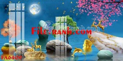 File ảnh gốc File gốc in bộ tranh decor treo tráng gương canvas FA6409 không vỡ nét