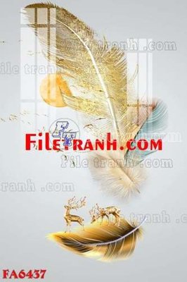 Tải file File gốc in bộ tranh decor treo tráng gương canvas FA6437 (gốc) làm file in ấn
