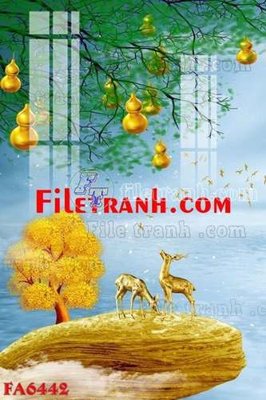 File tranh gốc File gốc in bộ tranh decor treo tráng gương canvas FA6442 (bản quyền) file PSD