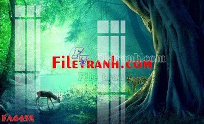 Tải file tranh File gốc in bộ tranh decor treo tráng gương canvas FA6452 (gốc) tại Filetranh.com