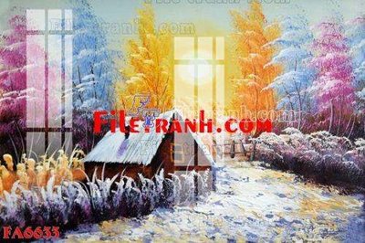 File in mica File gốc in bộ tranh decor treo tráng gương canvas FA6633 (bản gốc) siêu trong