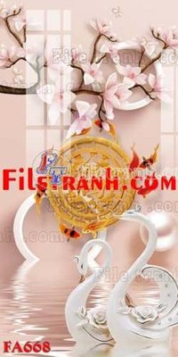 File ảnh File gốc in bộ tranh decor treo tráng gương canvas FA668 (gốc) in PP, decal