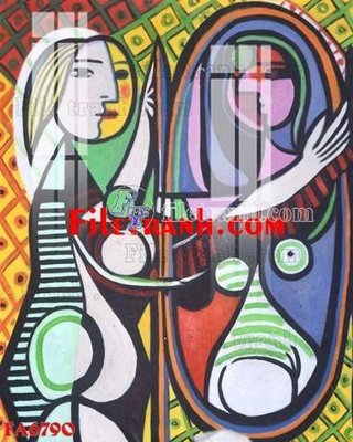 File gốc File gốc in bộ tranh decor treo tráng gương canvas FA6790 (in 3D) cho trang trí