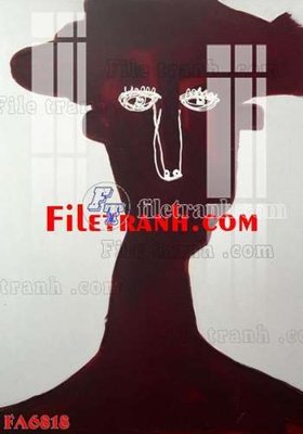 File tranh File gốc in bộ tranh decor treo tráng gương canvas FA6818 (file gốc) chuẩn màu in