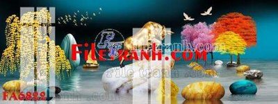 File in ấn File gốc in bộ tranh decor treo tráng gương canvas FA6822 (bản gốc) sắc nét