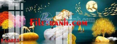 File tranh File gốc in bộ tranh decor treo tráng gương canvas FA6823 (bản gốc) treo phòng ăn