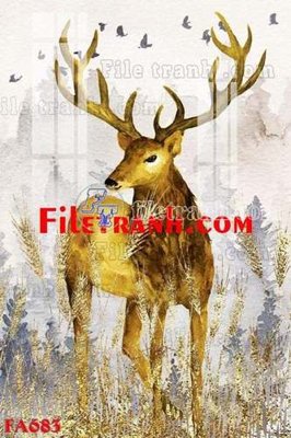 File tranh gốc in trần nhà File gốc in bộ tranh decor treo tráng gương canvas FA683 3D