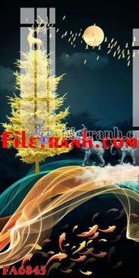 Download file File gốc in bộ tranh decor treo tráng gương canvas FA6845 (gốc) cho xưởng in