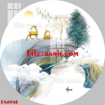 Download file gốc File gốc in bộ tranh decor treo tráng gương canvas FA6948 (in lụa) cao cấp
