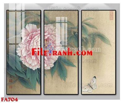 File tranh PSD File gốc in bộ tranh decor treo tráng gương canvas FA704 chất lượng cao