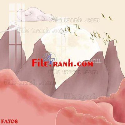 File gốc File gốc in bộ tranh decor treo tráng gương canvas FA708 (in lụa) chi tiết cao
