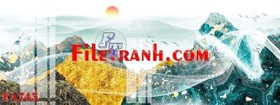 File gốc File gốc in bộ tranh decor treo tráng gương canvas FA743 (in lụa) họa tiết 3D