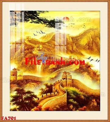 File in trần File gốc in bộ tranh decor treo tráng gương canvas FA791 (bản gốc) hoa văn