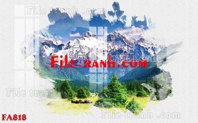 File in mica File gốc in bộ tranh decor treo tráng gương canvas FA818 (bản gốc) sắc sảo