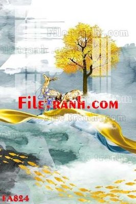 File tranh File gốc in bộ tranh decor treo tráng gương canvas FA824 (ảnh gốc) độ nét vượt trội