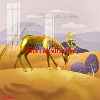 File gốc File gốc in bộ tranh decor treo tráng gương canvas FA858 (cho in 3D) độc đáo