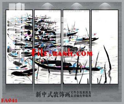 Tải file File gốc in bộ tranh decor treo tráng gương canvas FA941 (gốc) làm file tranh quảng cáo