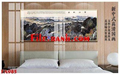 File gốc File gốc in bộ tranh decor treo tráng gương canvas FA985 (trang trí) phòng làm việc