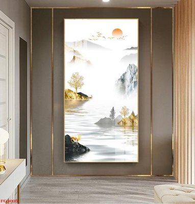 File ảnh File tranh tráng gương hiện đại FG3005 (gốc) in biển hiệu