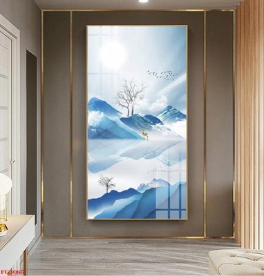 Hình ảnh file gốc in lụa File tranh tráng gương hiện đại FG3065