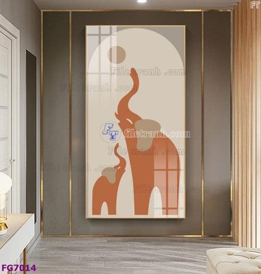 File gốc File bộ tranh tráng gương hiện đại FG7014 (in tráng gương) ốp tường