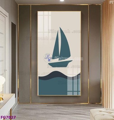 Download file gốc File bộ tranh tráng gương hiện đại FG7027 (in lụa) tranh 3D