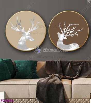 File tranh File bộ tranh tráng gương hiện đại FG7041 (bản gốc) in canvas