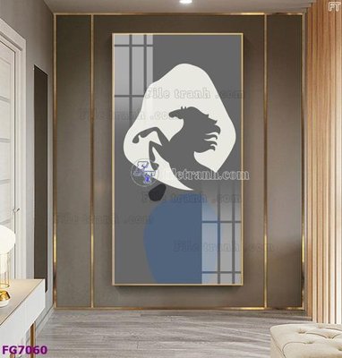 File tranh File bộ tranh tráng gương hiện đại FG7060 (gốc) chủ đề động vật