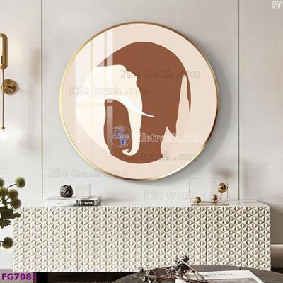 File gốc File bộ tranh tráng gương hiện đại FG7081 (in lụa) trang trí tường