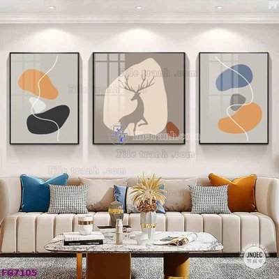 File tranh File bộ tranh tráng gương hiện đại FG7105 (ảnh gốc) in trần nhà