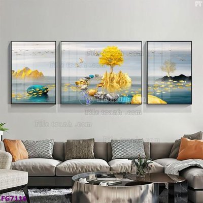 File PSD File bộ tranh tráng gương hiện đại FG7116 (nguyên bản) cho thiết kế