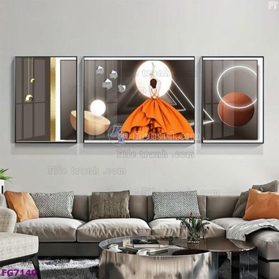 File gốc File bộ tranh tráng gương hiện đại FG7140 (trang trí) phòng trẻ em