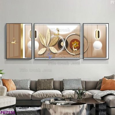 Tải file File bộ tranh tráng gương hiện đại FG7151 (gốc) in nhanh