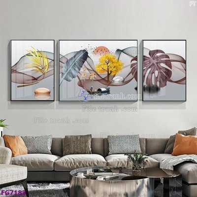 Download file File bộ tranh tráng gương hiện đại FG7183 (gốc) cho xưởng in