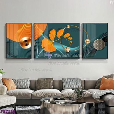 File gốc File bộ tranh tráng gương hiện đại FG7196 (AI/EPS) cho in ấn