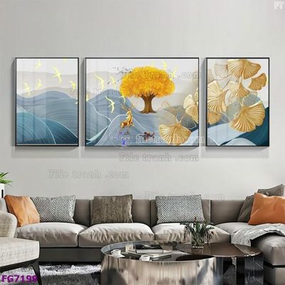 File gốc File bộ tranh tráng gương hiện đại FG7199 cho in ấn và thiết kế