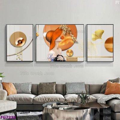 Tải xuống file tranh gốc File bộ tranh tráng gương hiện đại FG7232 (PSD/TIFF)