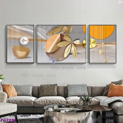 File tranh File bộ tranh tráng gương hiện đại FG7233 (file gốc) chuẩn màu in